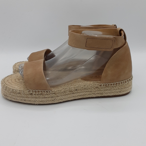 Splendid Jensen Suede Tan Espadrille Sandals. - Picture 4 of 13